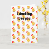 バレンタインデーのカード 愛してる カード (黄色い花)