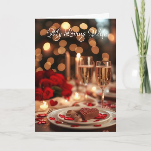 バレンタインデーのカード – 愛する妻 シーズンカード (正面)