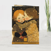 バレンタインデーのカード　森の少年少女 カード (裏面)