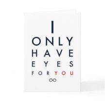 バレンタインデーのカード「目しかないよ」