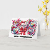 バレンタインデーのカード「私たちは完璧なマッチ!」 カード (黄色い花)