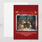 バレンタインデーのカード-空白 シーズンカード (正面/裏面)