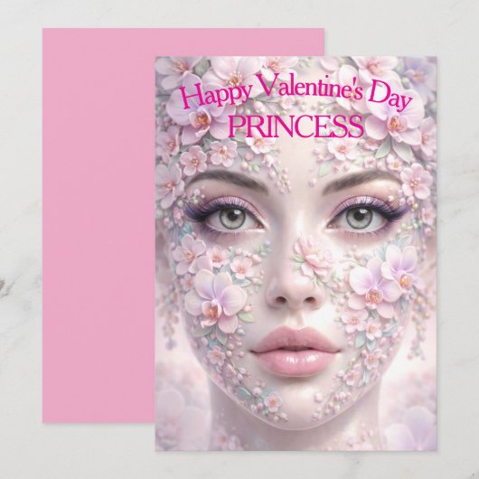 バレンタインデーのカード 花開くセレニティ ミューズ シーズンカード (正面/裏面)