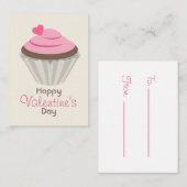 バレンタインデーのカード – 100枚 ノートカード (正面/裏面)