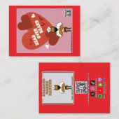 バレンタインデーのカード #1 ノートカード (正面/裏面)