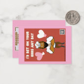 バレンタインデーのカード #2 ノートカード (正面/裏面インサイチュ)