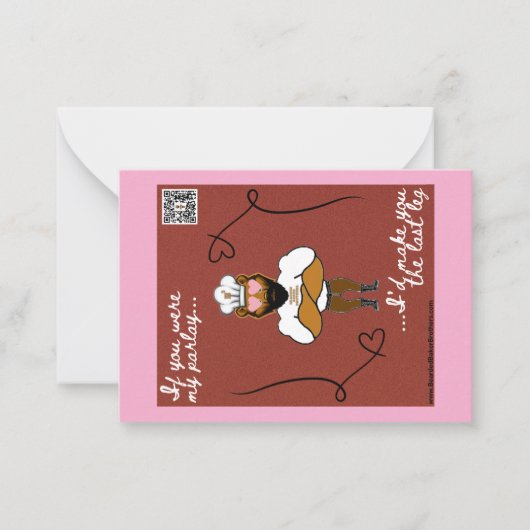 バレンタインデーのカード #3 ノートカード (正面)