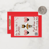 バレンタインデーのカード #4 ノートカード (正面/裏面インサイチュ)