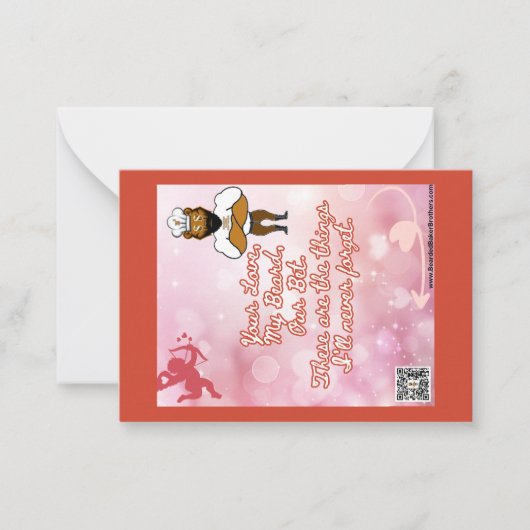 バレンタインデーのカード #6 ノートカード (正面)