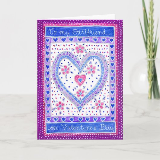 バレンタインデーのガールフレンド用カード シーズンカード (正面)