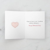 バレンタインデーのガールフレンド自転車ピンクうさぎ シーズンカード (内部)