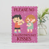 バレンタインデーのキスは勘弁して！ 面白い シーズンカード (スタンド正面)