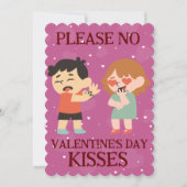 バレンタインデーのキスは勘弁して！ 面白い シーズンカード (正面)