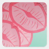 バレンタインデーのキス スクエアシール (正面)