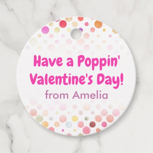 バレンタインデーのキッズスクールを巡る フェイバータグ (正面)