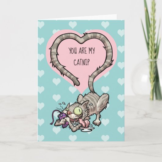 バレンタインデーのキャットニップマウスおもしろい玩具 カード (正面)