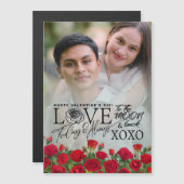 バレンタインデーのキュートでロマンチックな写真 (正面/裏面)