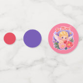 バレンタインデーのキュートなキューピッド "Be Mine" コンフェッティ (裏面)