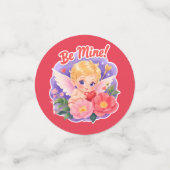 バレンタインデーのキュートなキューピッド "Be Mine" コンフェッティ (スモール正面)