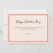 バレンタインデーのキューピッドのデリバリーレッドウォーター色トラック シーズンカード (裏面)