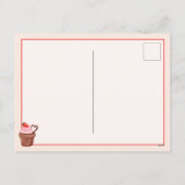 バレンタインデーのキューピッドのデリバリーレッドウォーター色トラック シーズンポストカード (裏面)