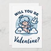 バレンタインデーのキューピッドの鳩 シーズンカード (正面/裏面)