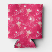 バレンタインデーのキューピッド模様 缶クーラー (正面)