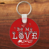 バレンタインデーのキーチェーン(1a) – カスタマイズ キーホルダー (正面)