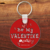 バレンタインデーのキーチェーン(2a) – カスタマイズ キーホルダー (正面)