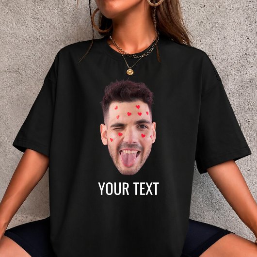 バレンタインデーのギフトに使えるおもしろ顔写真入りグッズ Tシャツ