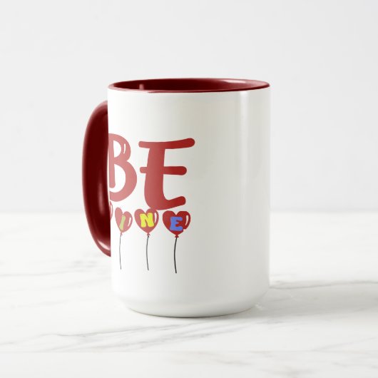 バレンタインデーのギフトマグカップ、かわいいBeマイニングカップ マグカップ (正面左)