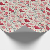 バレンタインデーのギフトラップ ラッピングペーパー (角)