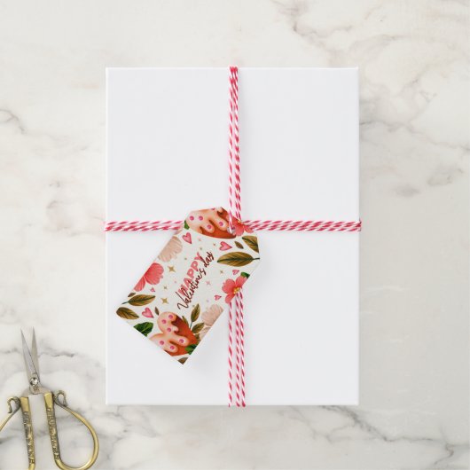 バレンタインデーのギフトラベル ギフトタグ (より糸付き)