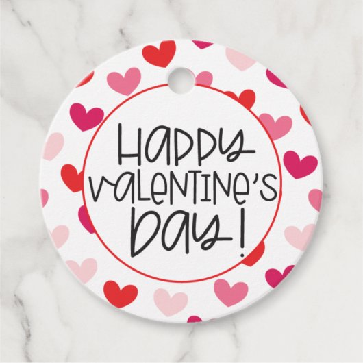 バレンタインデーのギフトラベル フェイバータグ (正面)