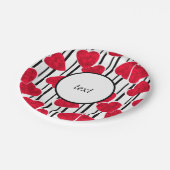 バレンタインデーのギフトラベル ペーパープレート (アングル)