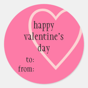 バレンタインデーのギフトラベル ラウンドシール