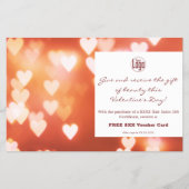 バレンタインデーのギフト券プロモーションチラシ チラシ (正面)