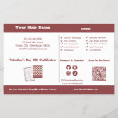 バレンタインデーのギフト券プロモーションチラシ チラシ (裏面)