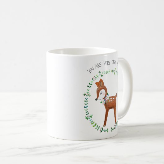 バレンタインデーのギフト私へ非常にシカマグです コーヒーマグカップ (正面右)