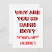 バレンタインデーのギフト&カード – なぜ、そんなに暑い シーズンカード (正面/裏面)