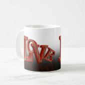 バレンタインデーのギフトLOVEマグ コーヒーマグカップ (正面左)