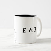 バレンタインデーのギフトPinky約束カップルのギフト ツートーンマグカップ (正面右)