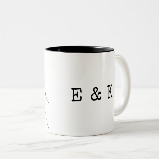 バレンタインデーのギフトPinky約束カップルのギフト ツートーンマグカップ (正面右)