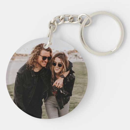 バレンタインデーのギフトPinky Promiseフォトカップル キーホルダー (裏面)