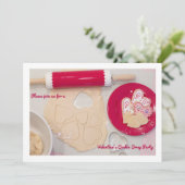 バレンタインデーのクッキー交換パーティー 招待状 (スタンド正面)