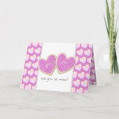 バレンタインデーのクッキー カットアウト ハート型 お菓子 カード (正面)