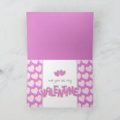 バレンタインデーのクッキー カットアウト ハート型 カード (内部)