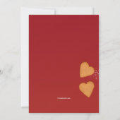 バレンタインデーのクッキー 招待状 (裏面)