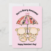 バレンタインデーのクマの写真 シーズンカード (正面)