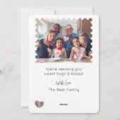 バレンタインデーのクマの写真 シーズンカード (裏面)